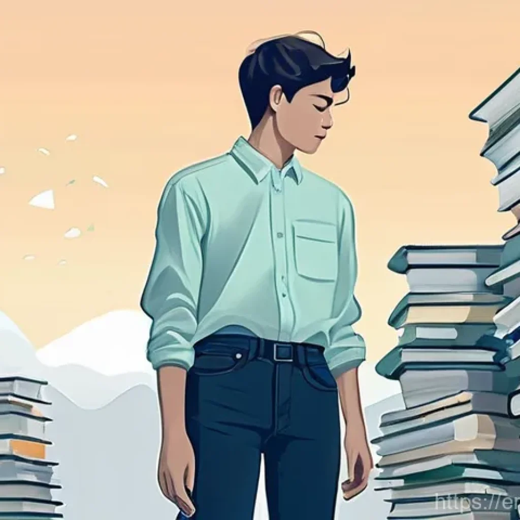 범용 역량 확장을 위한 창의적 접근 방법 - **Prompt Title: The Unlearning Journey**
    A conceptual digital illustration of a young adult, gen...