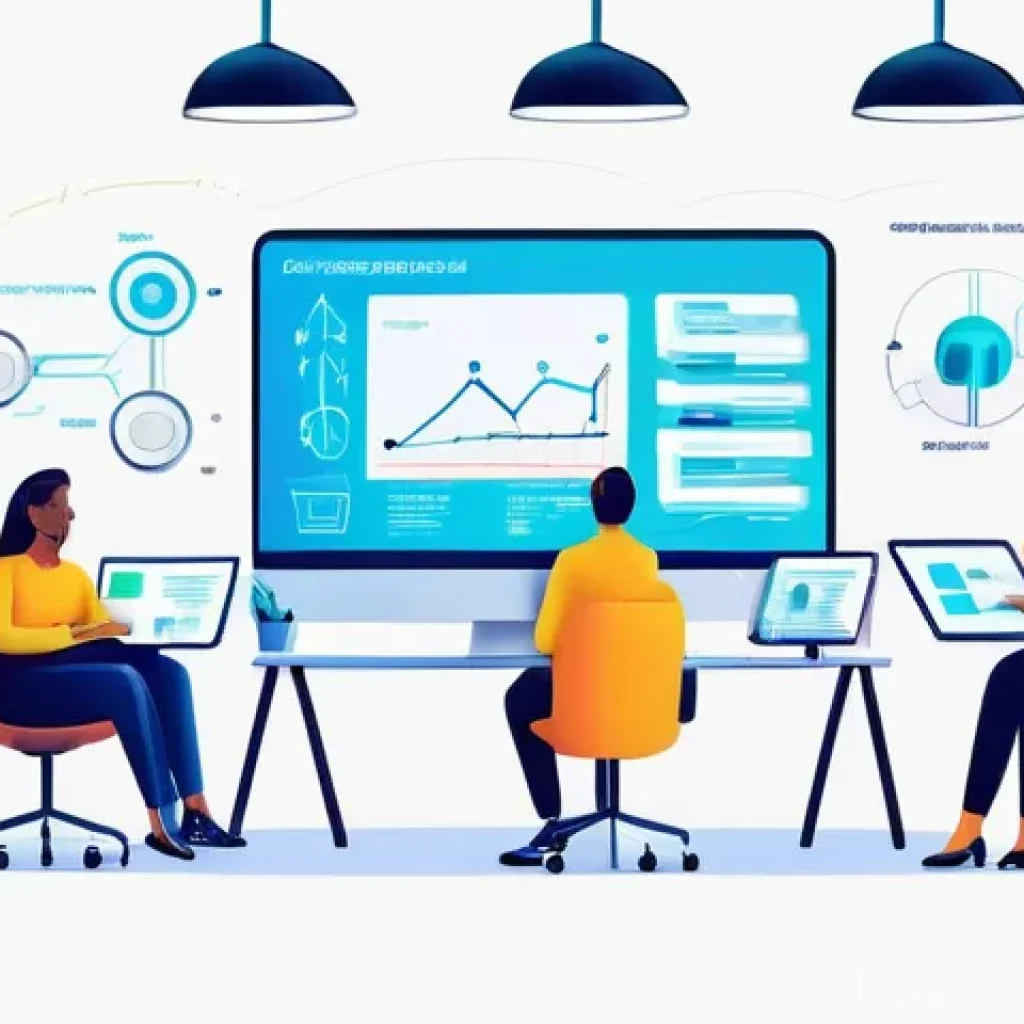 협업을 통한 범용 역량 확장 방법 - **"Synergistic Innovation Hub"**
A vibrant, dynamic illustration depicting a diverse group of 5-...